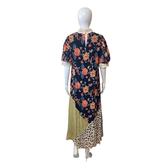 Anthropologie Soniya Maxi Dress Verb by Pallavi Singhee Size S Mixed Pattern - Picture 5 of 9